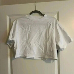 BYLT Basics LUX Relaxed Mockneck Raglan Tee White M